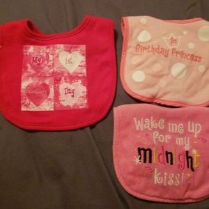 Baby Girl Bib Lot